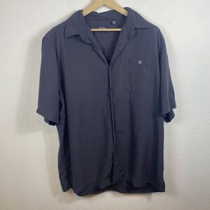 Indigo Palms Tommy Bahama Men's 2XL Short Sleeve button up‎ checkered Gray